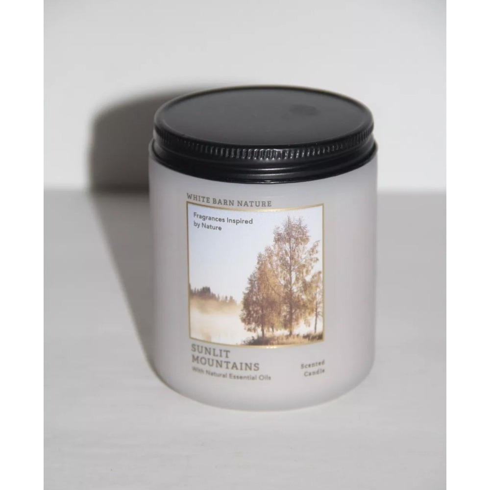 Bath & Body Works 1-Wick Candle White Barn Nature 7oz/198g - Sunlit Mountains